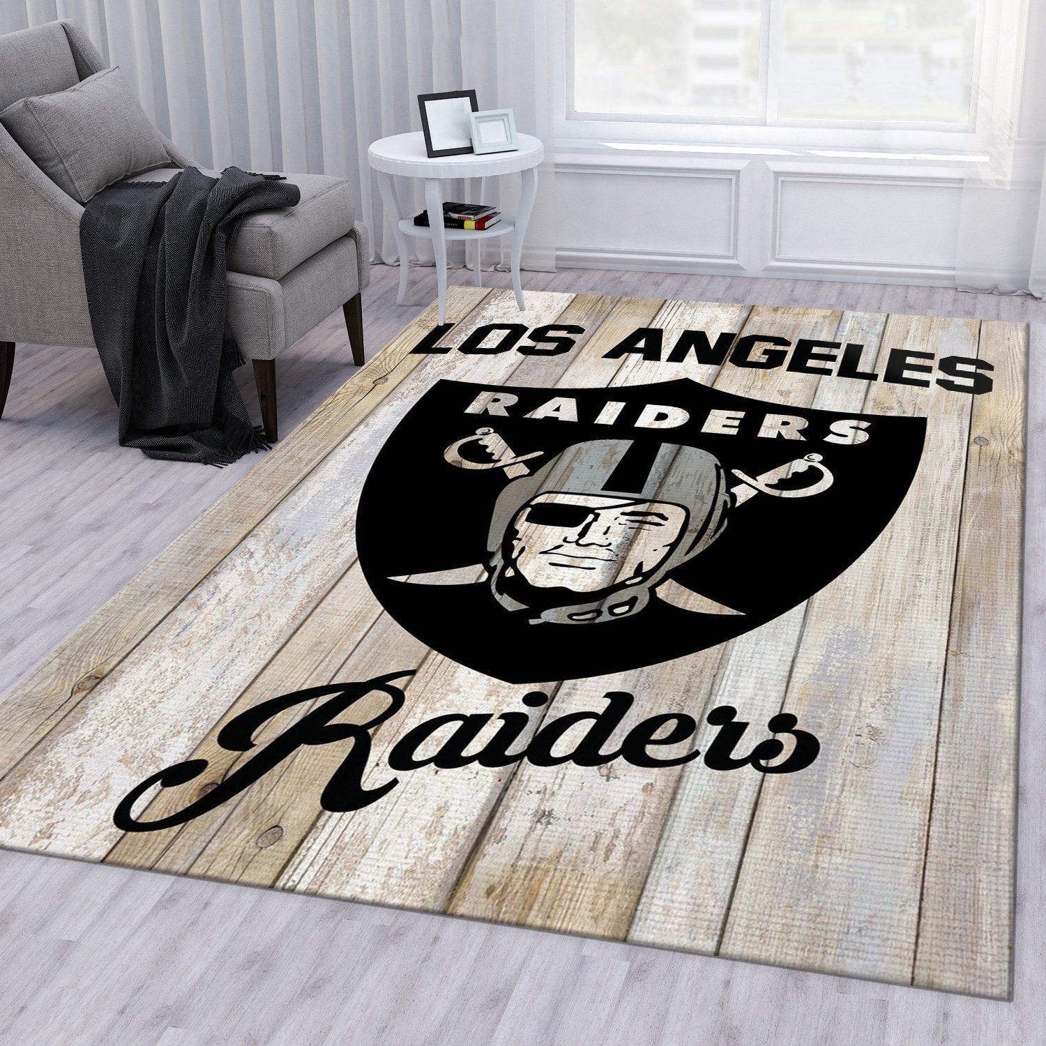 Los Angeles Raiders Nfl Rug Bedroom Rug Home US Decor - Indoor Outdoor Rugs