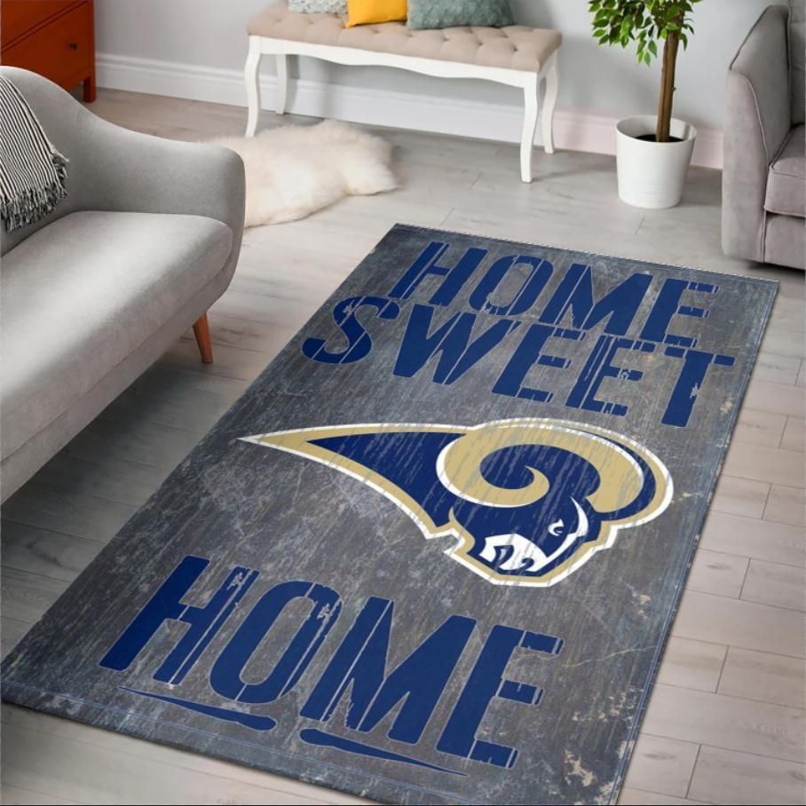 Los Angeles Rams Area Rug Rugs For Living Room Rug Home Decor - Indoor Outdoor Rugs