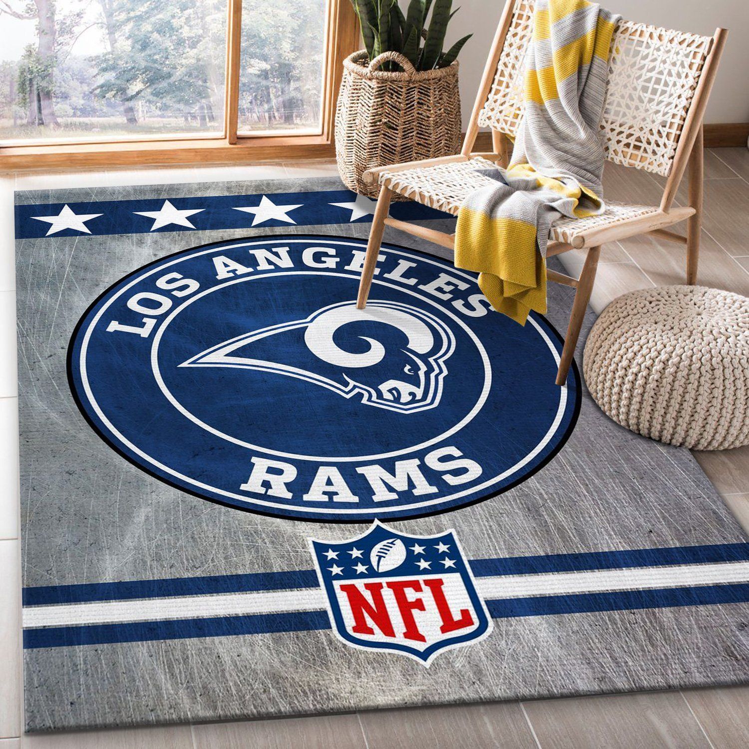 Los Angeles Rams Nfl Area Rug Bedroom Rug Home Decor Floor Decor - Indoor Outdoor Rugs