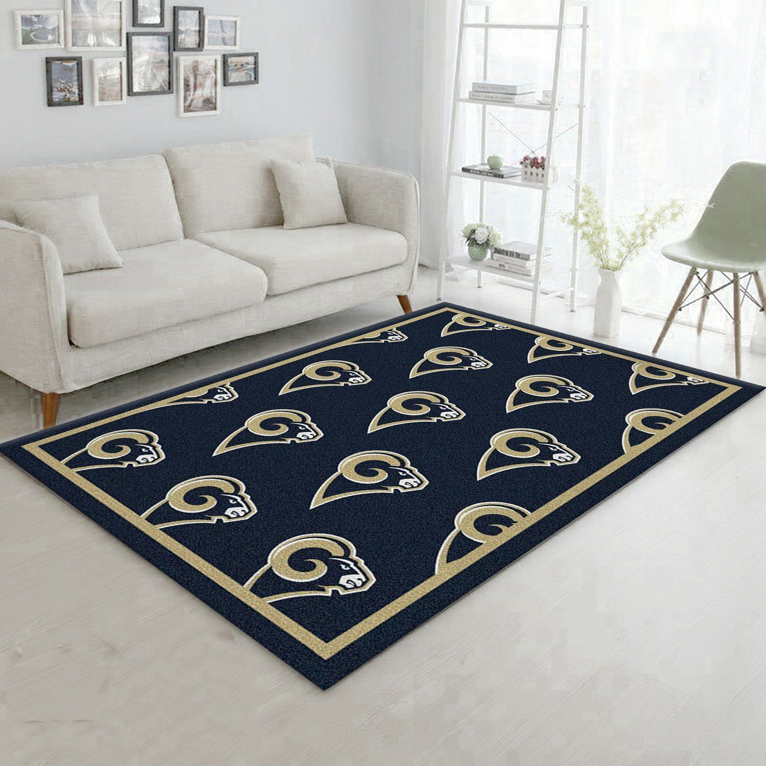 Los Angeles Rams Repeat Rug Nfl Team Area Rug Carpet