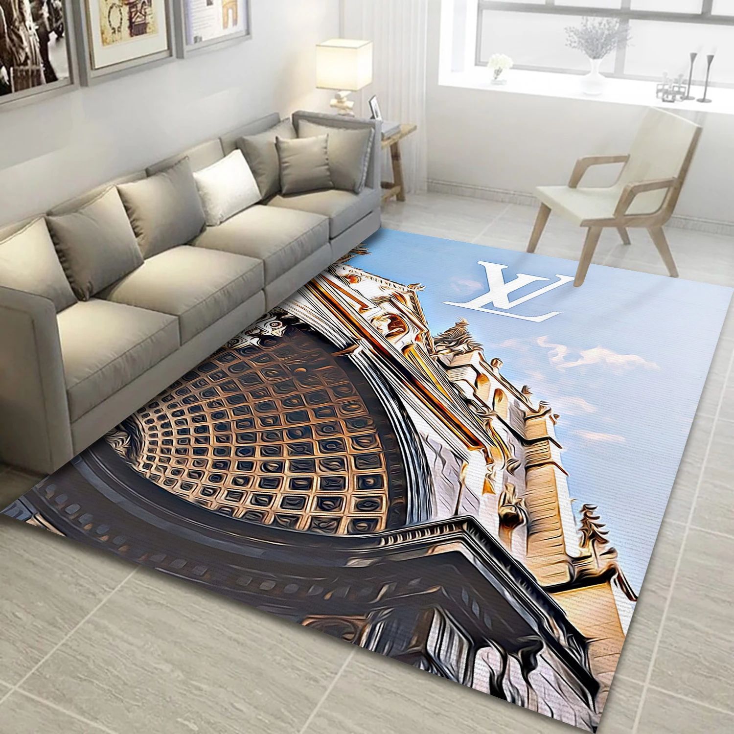 Louis Vuitton Fashion Art Fashion Brand Rectangle Rug, Bedroom Rug - US Decor - Indoor Outdoor Rugs