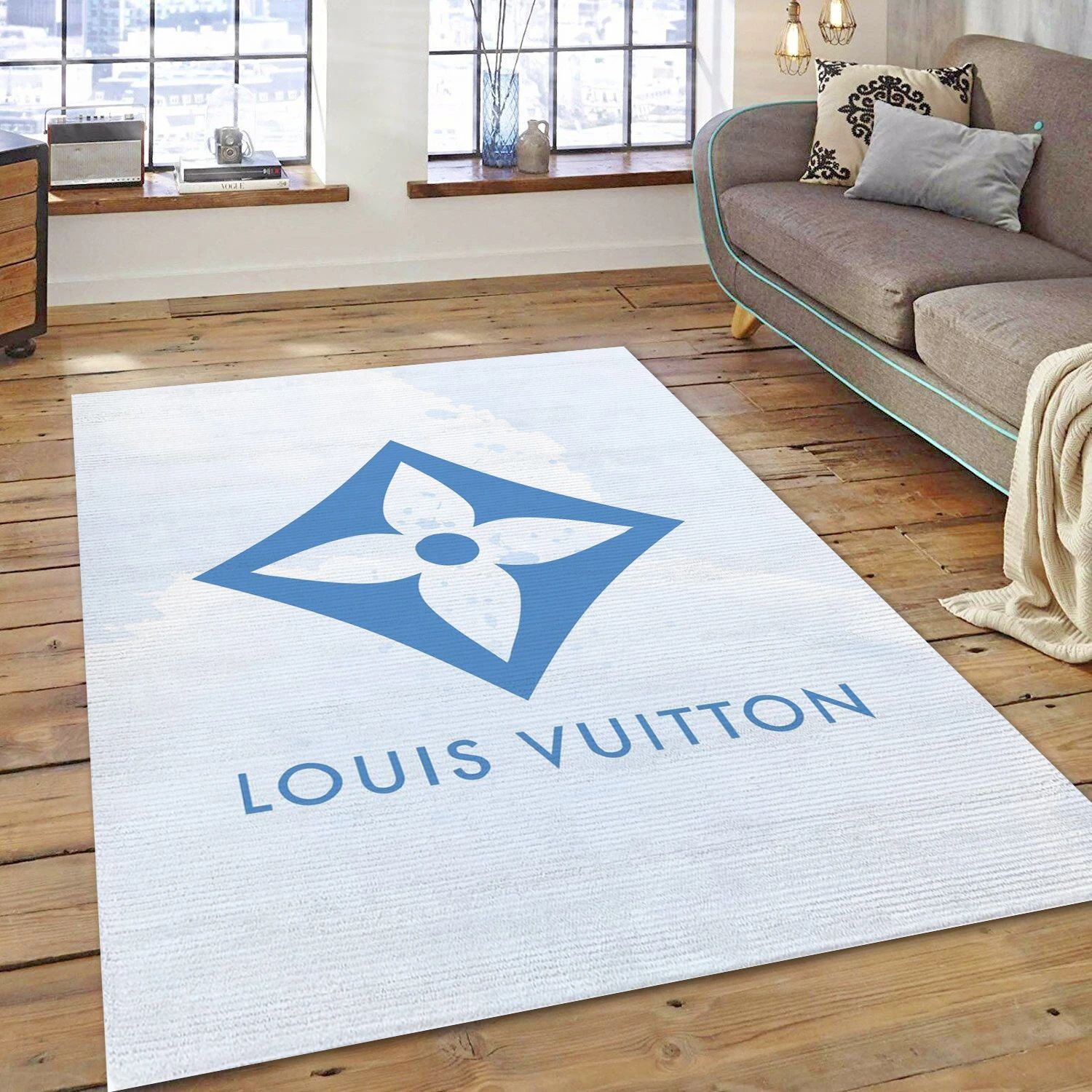 Louis Vuitton Fashion Logo Area Rug, Bedroom Rug - Home Decor Floor Decor - Indoor Outdoor Rugs