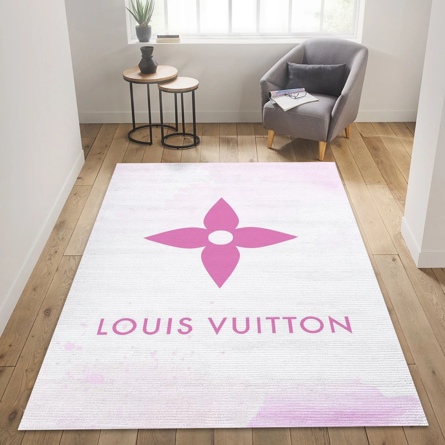 Louis Vuitton Fashion Logo Area Rug, Living Room Rug - US Decor - Indoor Outdoor Rugs