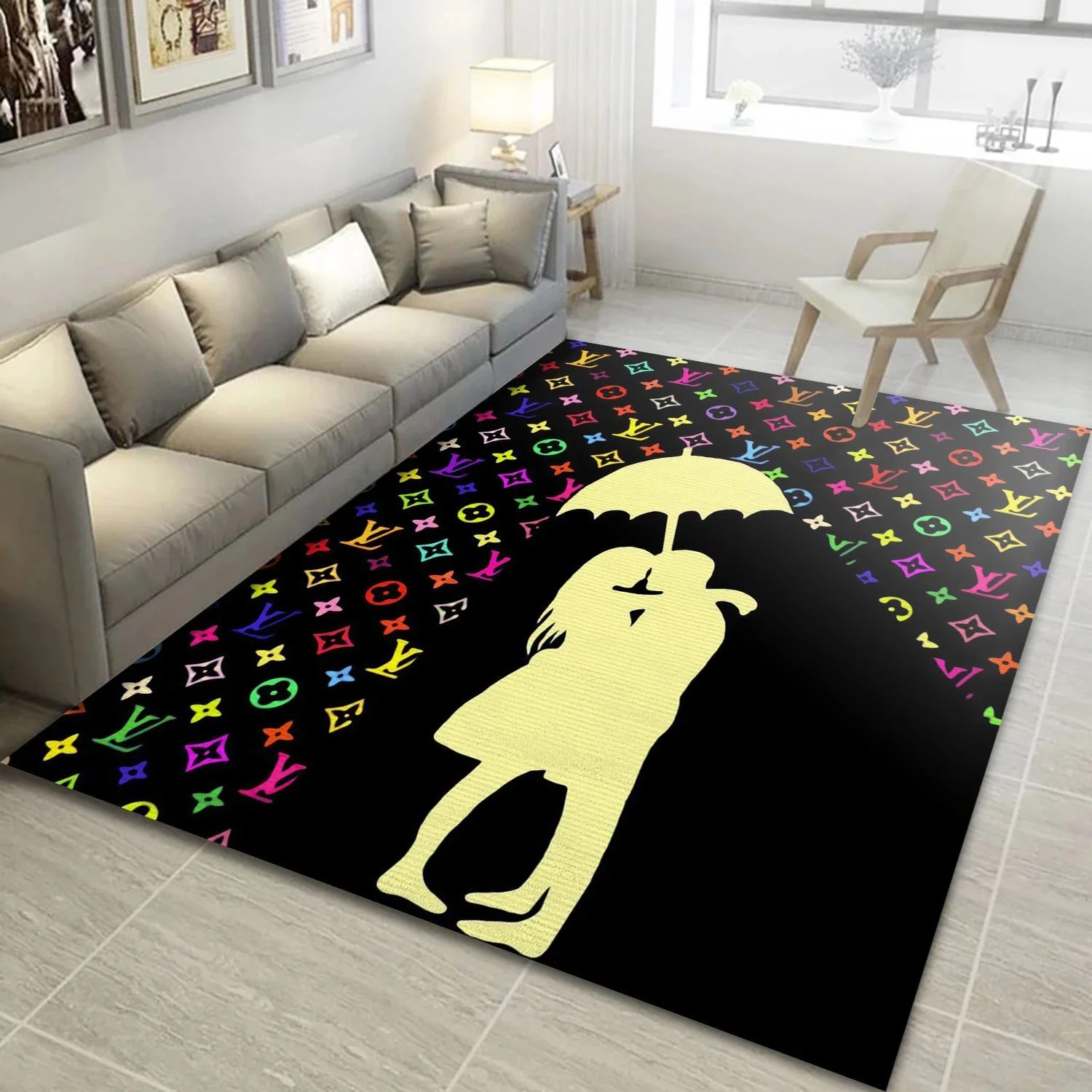 Louis vuitton area rug for gift bedroom rug us gift decor - large