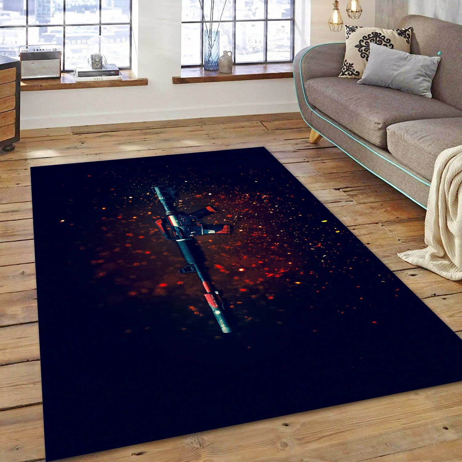 M4a1 S Cyrex Video Game Reangle Rug