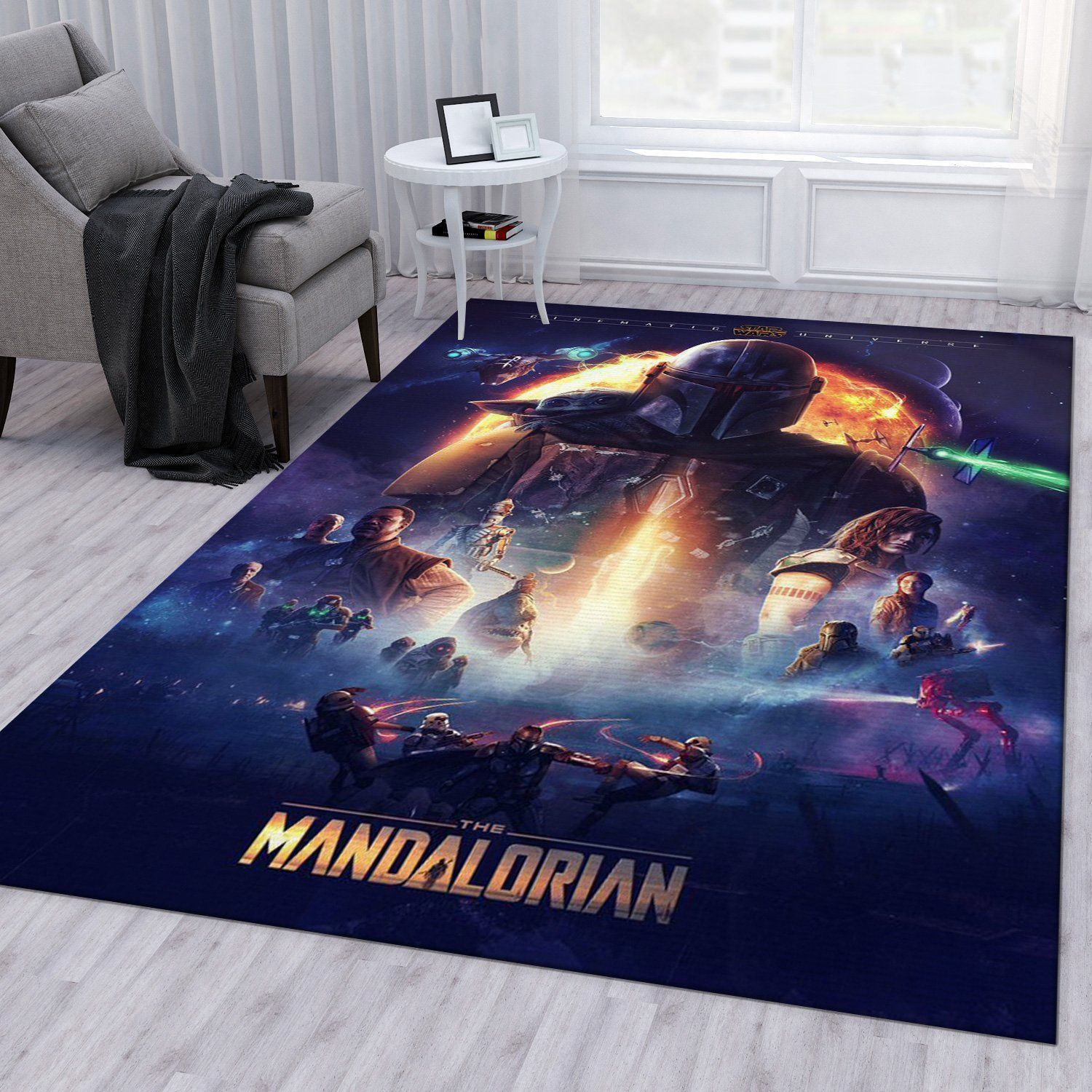 Mandalorian Baby Yoda Ver47 Area Rug For Christmas Bedroom Rug Home Decor Floor Decor - Indoor Outdoor Rugs