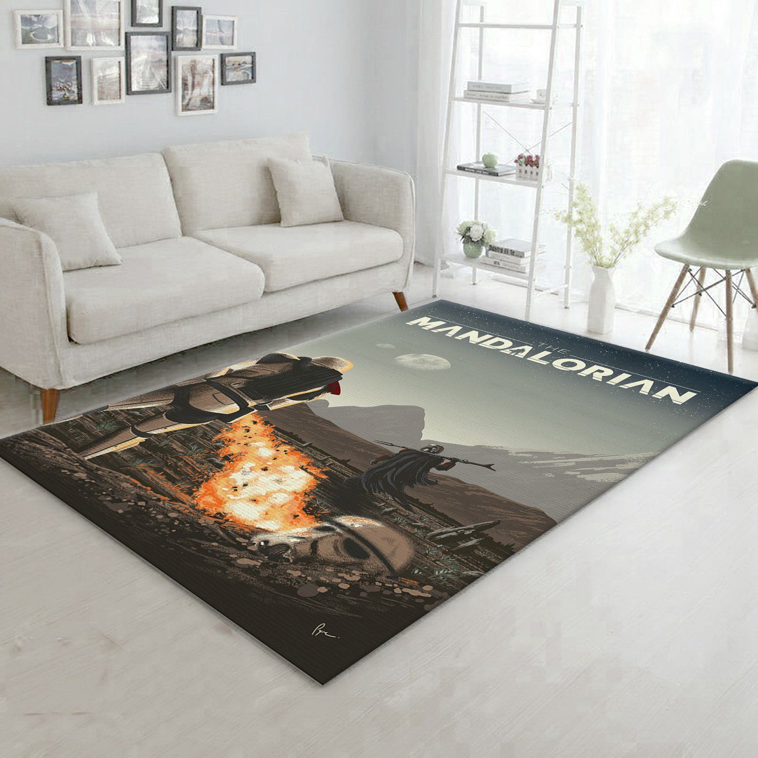 Mandalorian Baby Yoda Ver61 Area Rug For Christmas Living Room Rug Home Decor Floor Decor - Indoor Outdoor Rugs