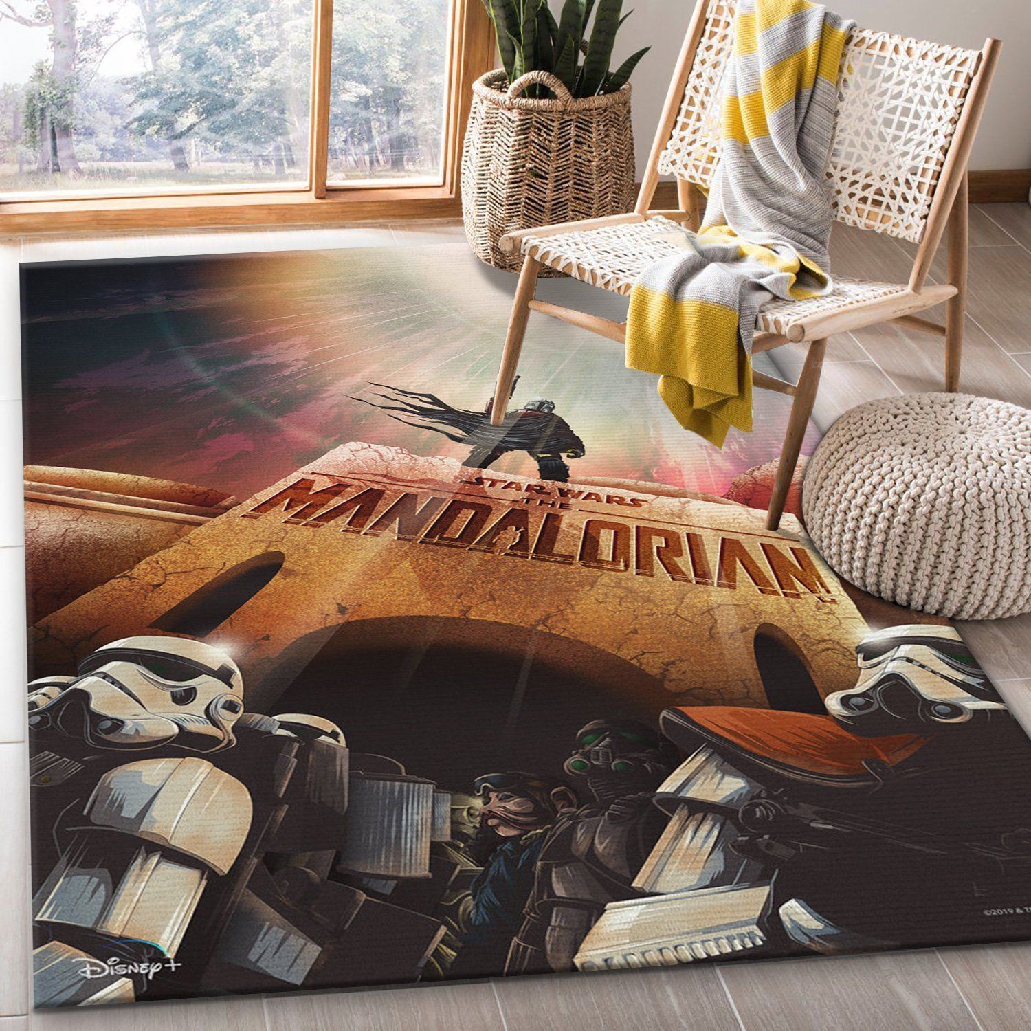 Mandalorian Baby Yoda Ver66 Area Rug Living Room Rug Home Decor Floor Decor - Indoor Outdoor Rugs