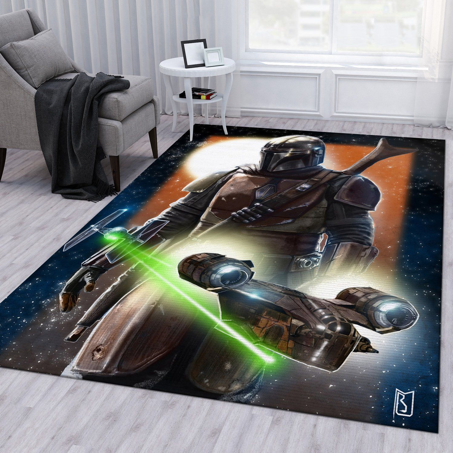 Mandalorian Baby Yoda Ver69 Area Rug For Christmas Living Room Rug Home Decor - Indoor Outdoor Rugs