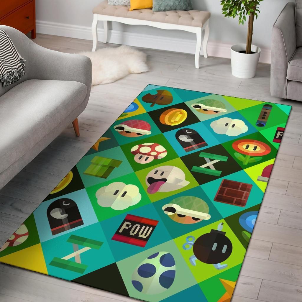 Mario Area Rug Chrismas Gift - Indoor Outdoor Rugs