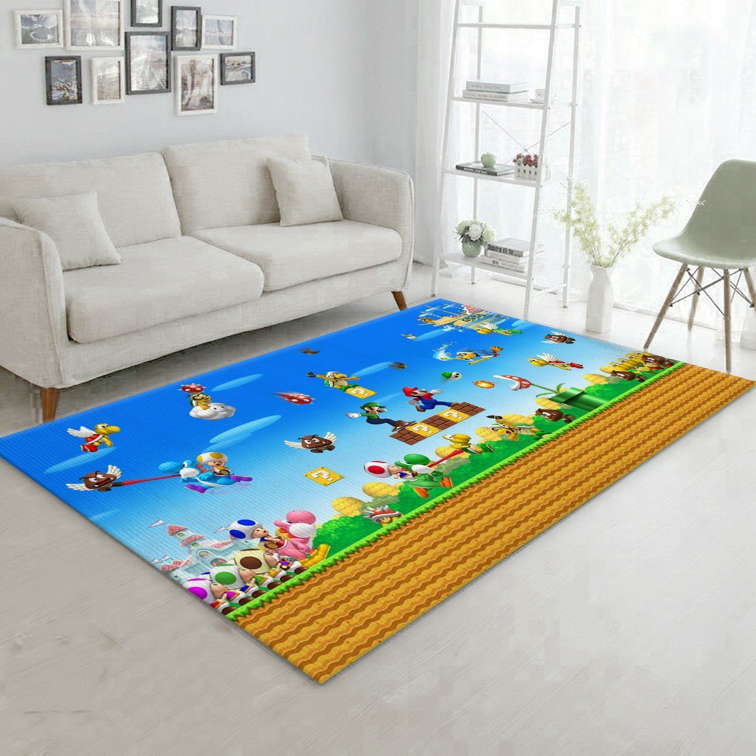 Mario Ver4 Gaming Area Rug Bedroom Rug Family Gift US Decor - Indoor Outdoor Rugs