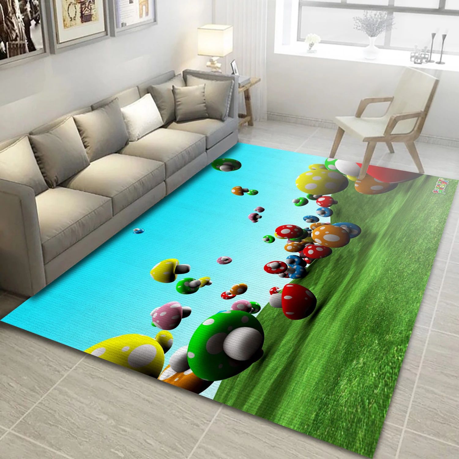 Mario Video Game Area Rug For Christmas, Bedroom Rug - Christmas Gift Decor - Indoor Outdoor Rugs