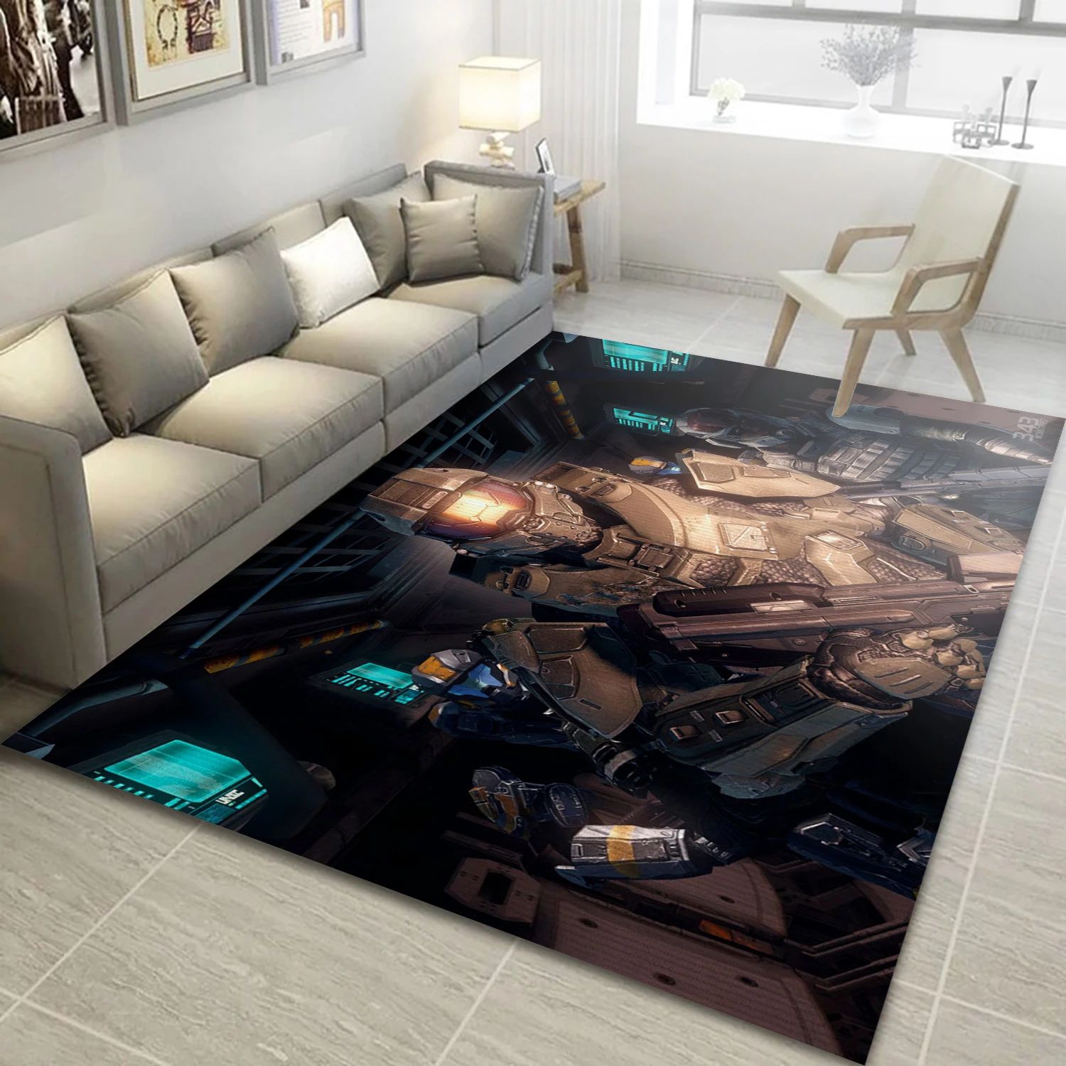 Masterchief Video Game Area Rug For Christmas