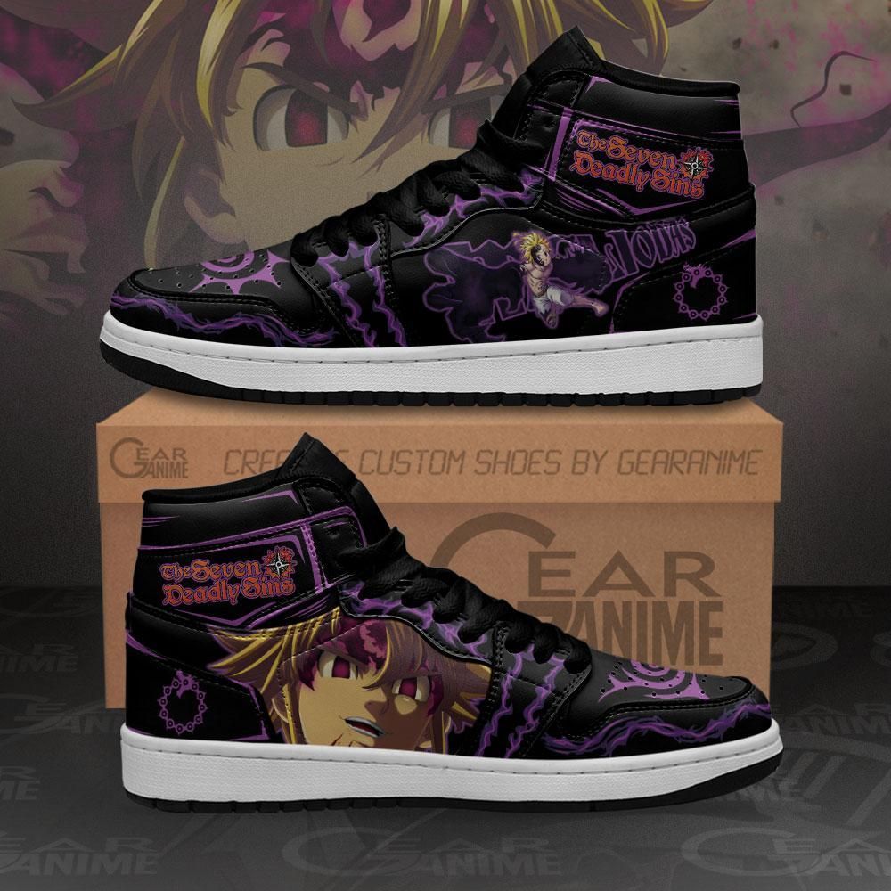 Meliodas Demon Seven Deadly Sins Anime Mn10 Air Jordan Shoes Sport Sneakers