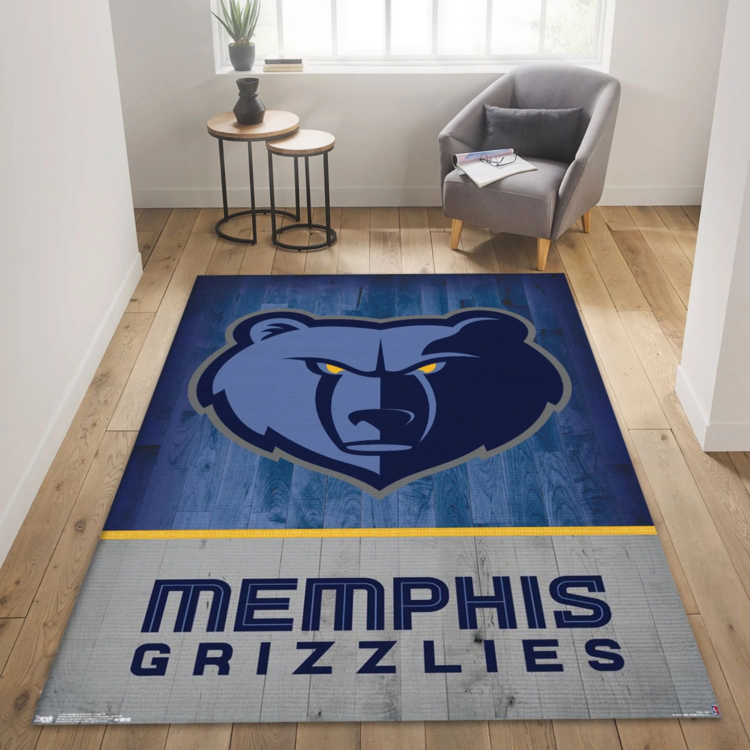 Memphis Grizzlies NBA Area Rug Carpet, Living Room Rug – US Decor – Indoor Outdoor Rugs