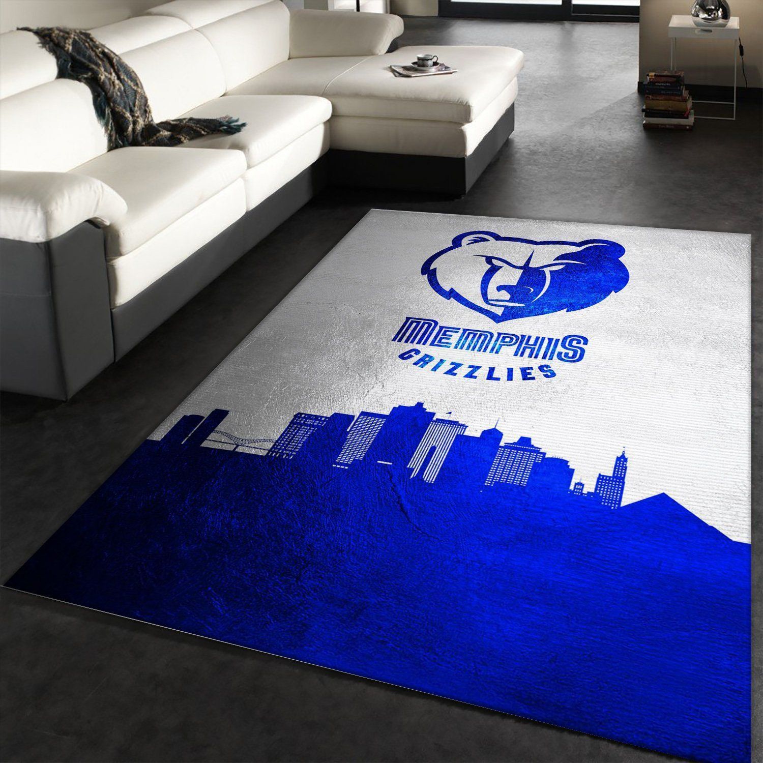 Memphis Grizzlies Skyline Area Rug, Living Room Rug, Home US Decor - Indoor Outdoor Rugs