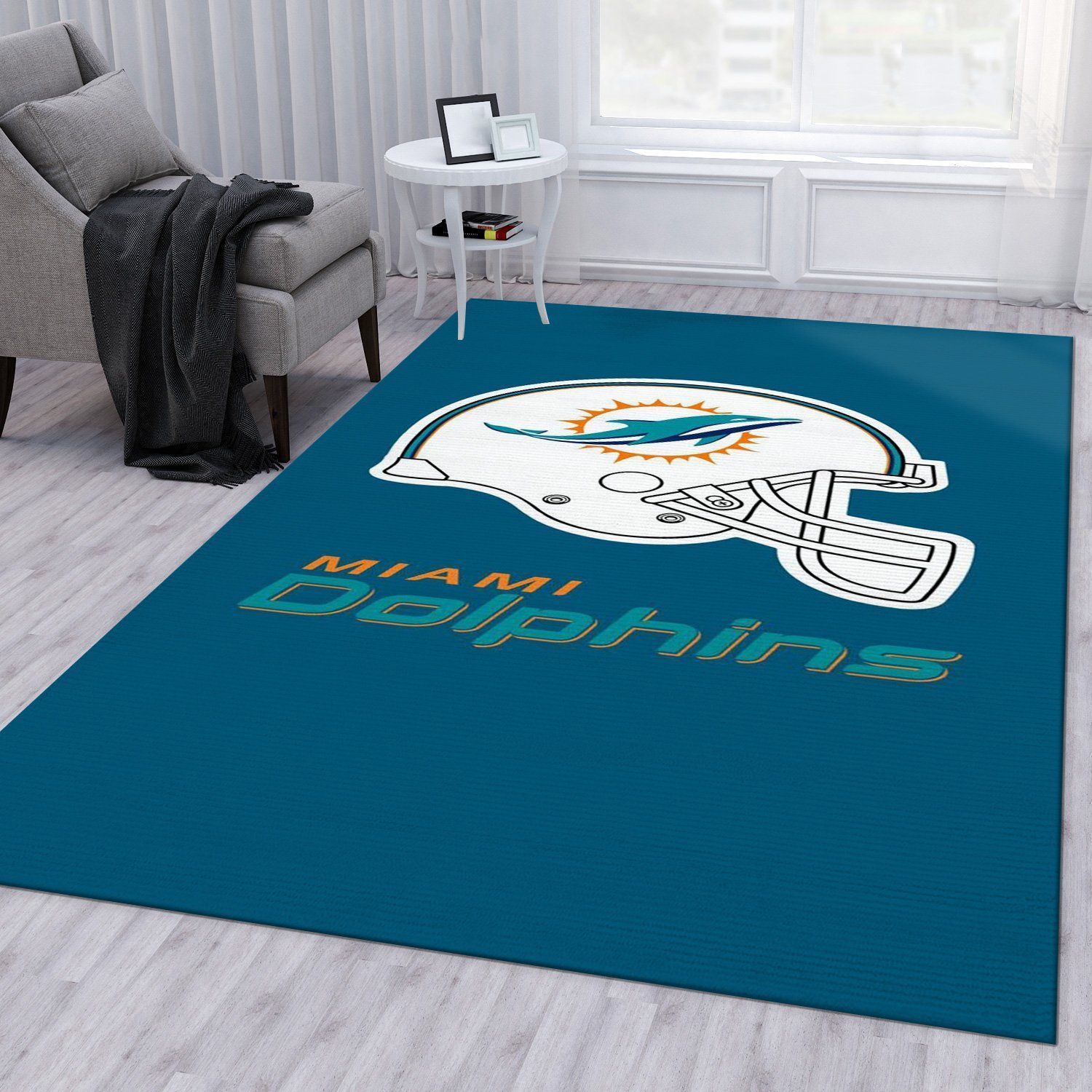 Miami Dolphins 10 NFL Christmas Gift Rug Bedroom Rug Home Decor Floor Decor - Indoor Outdoor Rugs