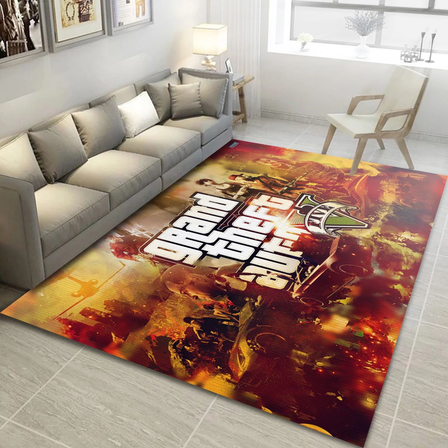 Michael De Santa Video Game Area Rug Area