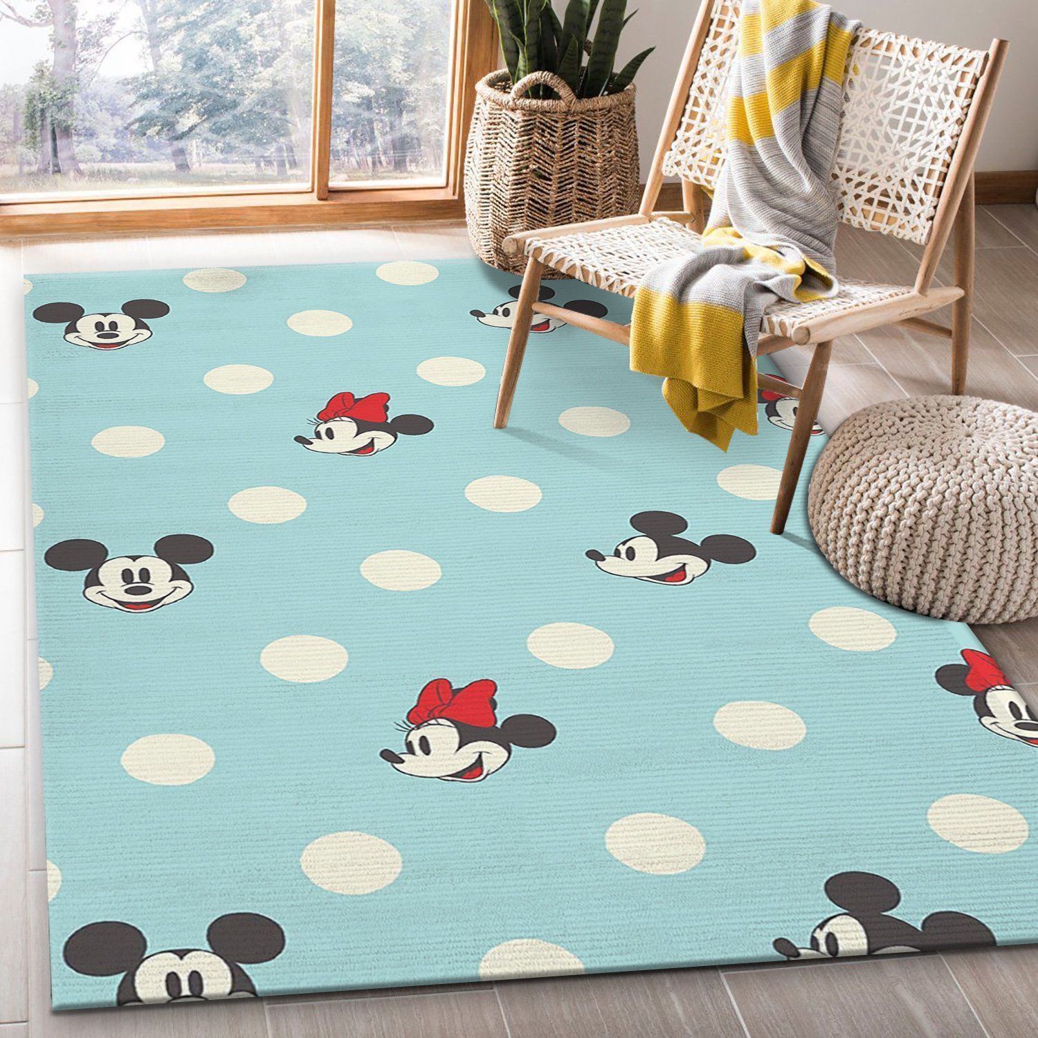 Mickey And Minnie Area Rug For Christmas