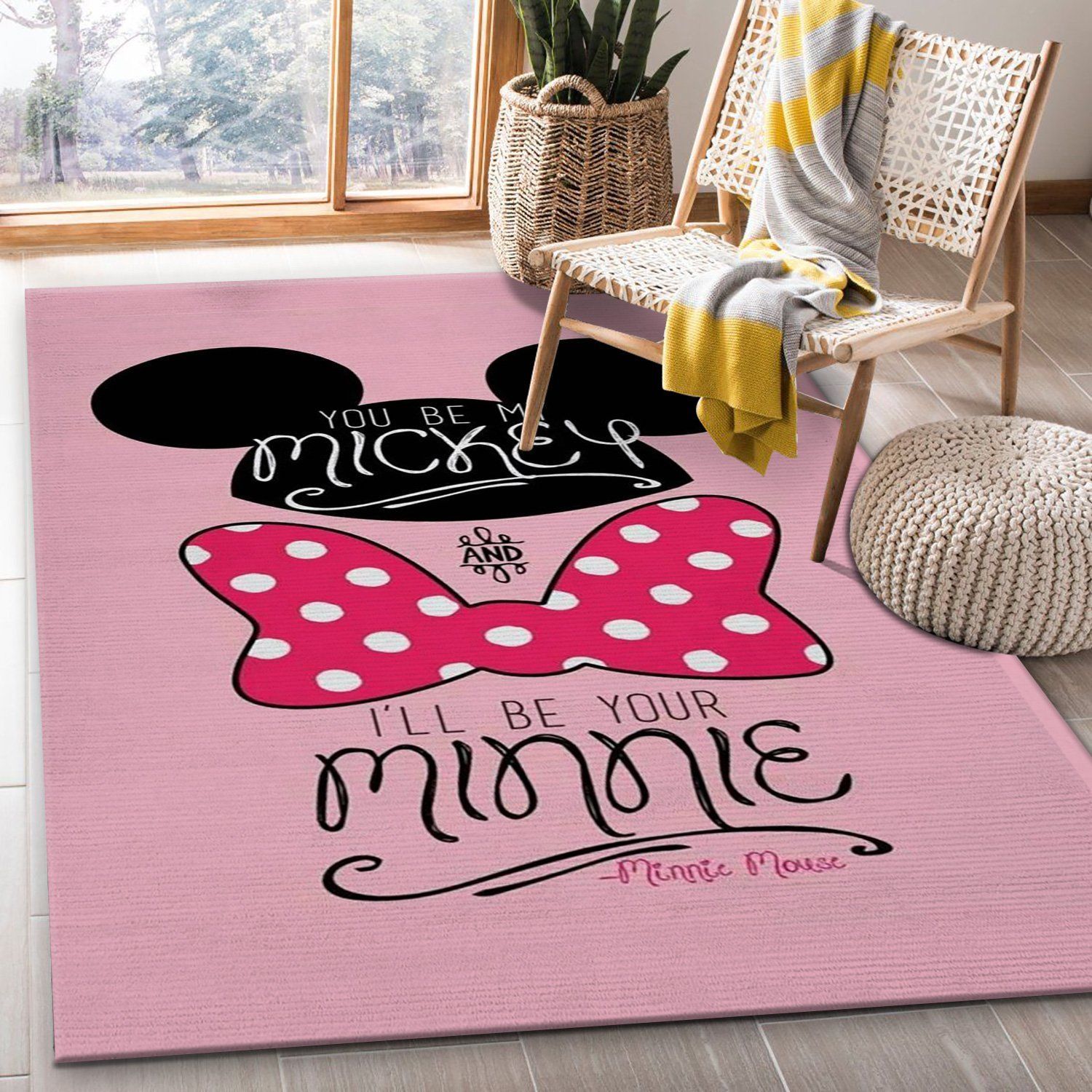 Mickey Minnie Mouse Disney Rug Bedroom Christmas Gift US Decor - Indoor Outdoor Rugs