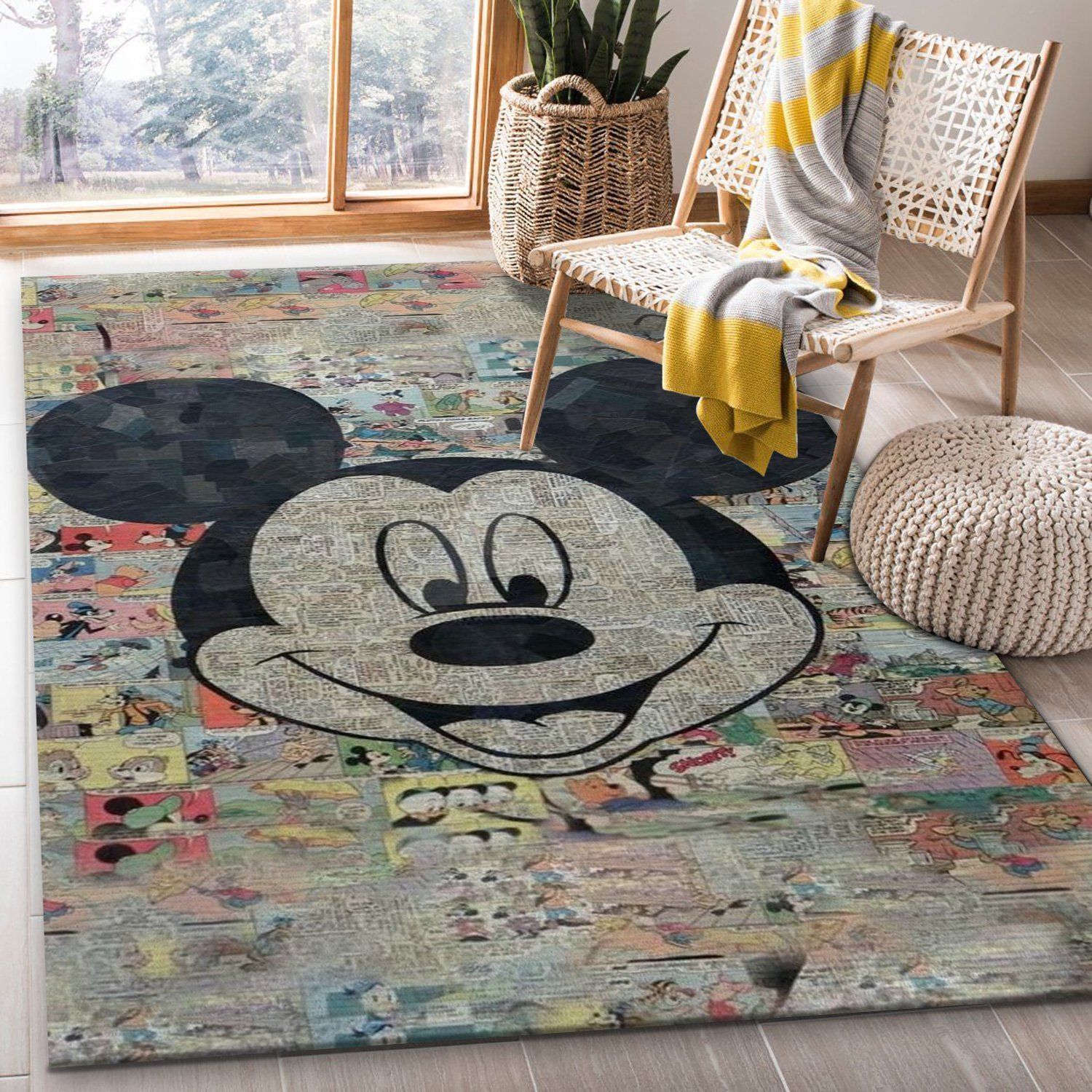 Mickey Mouse Area Rug Christmas Gift Disney Carpet B0609187 Floor Decor The US Decor - Indoor Outdoor Rugs