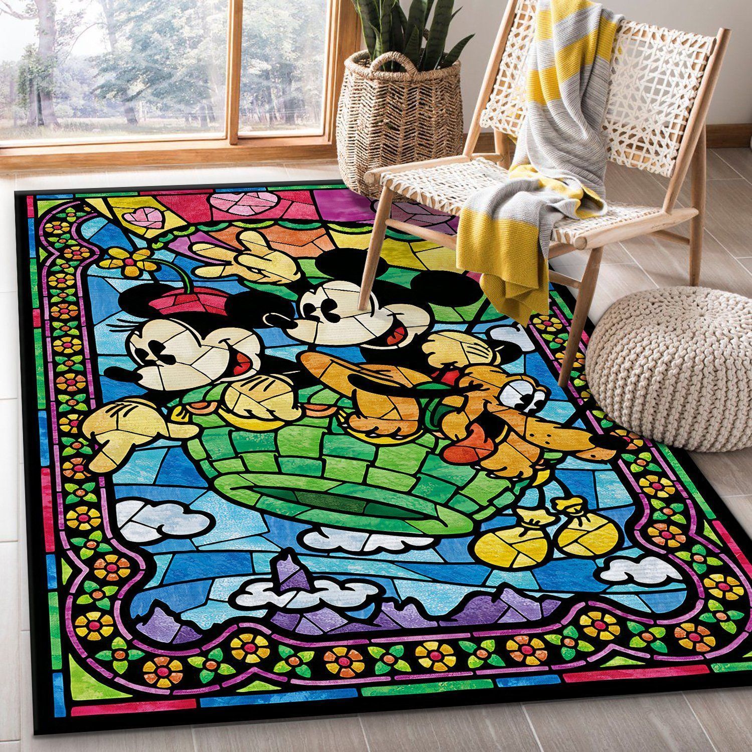 Mickey Mouse Area Rug Christmas Gift Disney Carpet B090841 Floor Decor The US Decor - Indoor Outdoor Rugs