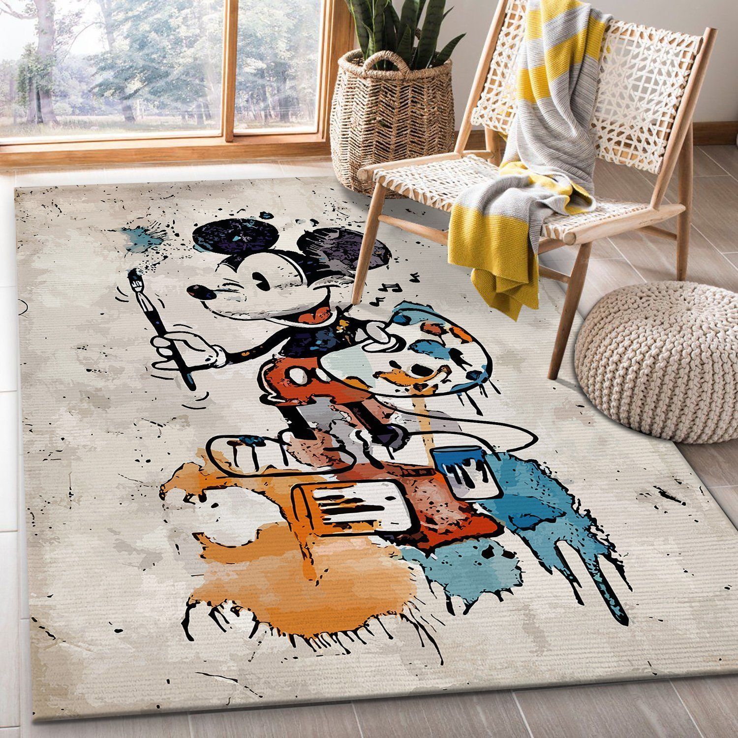 Mickey Mouse Disney Movies Area Rugs Living Room Carpet Floor Decor The US Decor - Indoor Outdoor Rugs