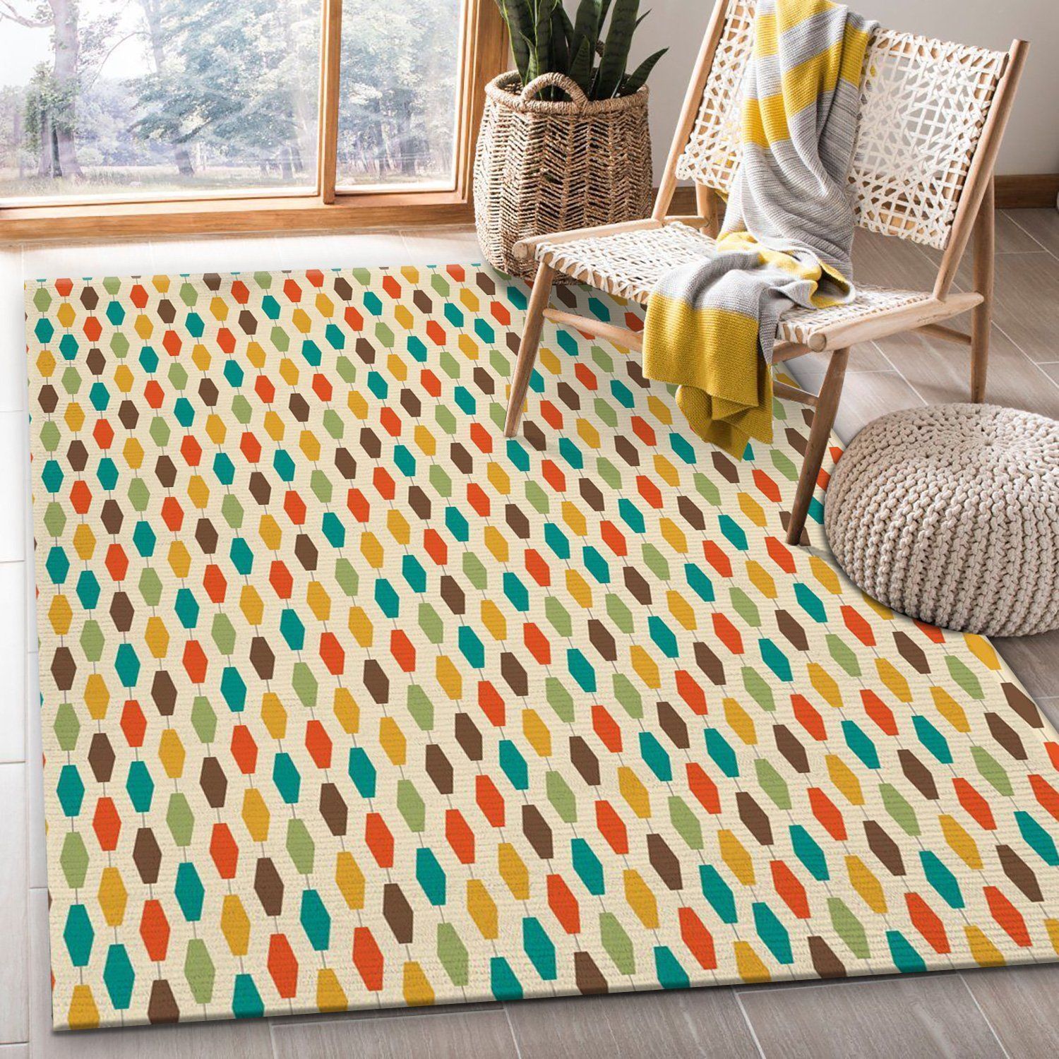 Midcentury Pattern 12 Area Rug