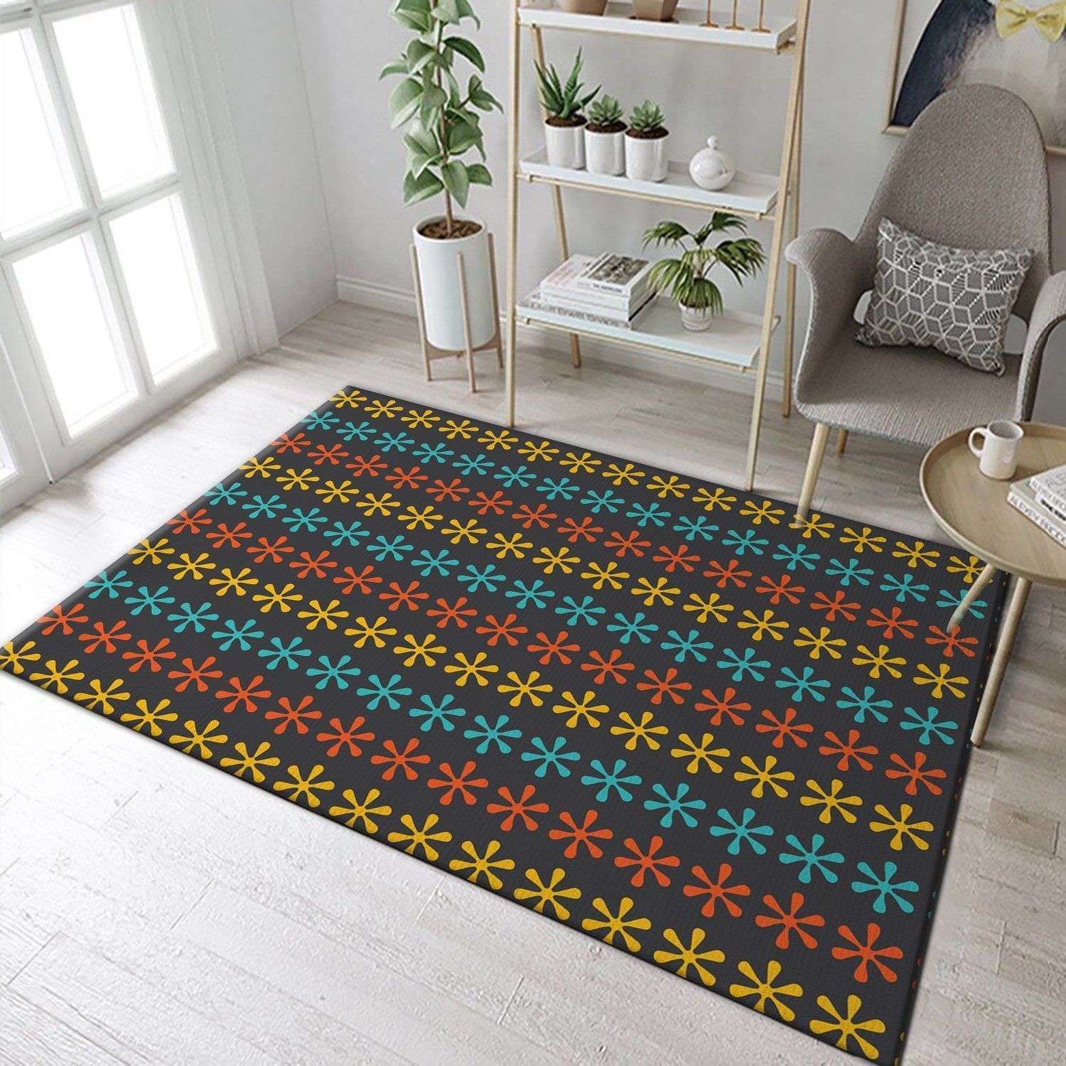 Midcentury Pattern 19 Area Rug Carpet, Living Room Rug, Family Gift US Decor - Indoor Outdoor Rugs