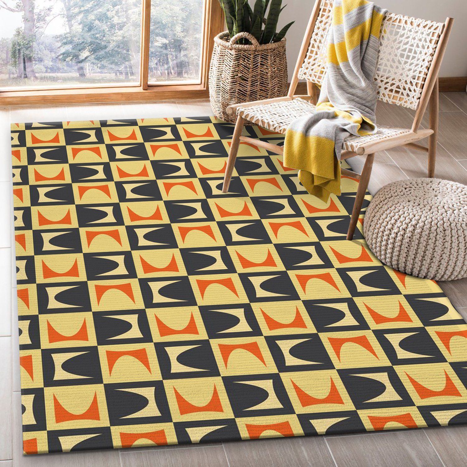 Midcentury Pattern 38 Area Rug Carpet