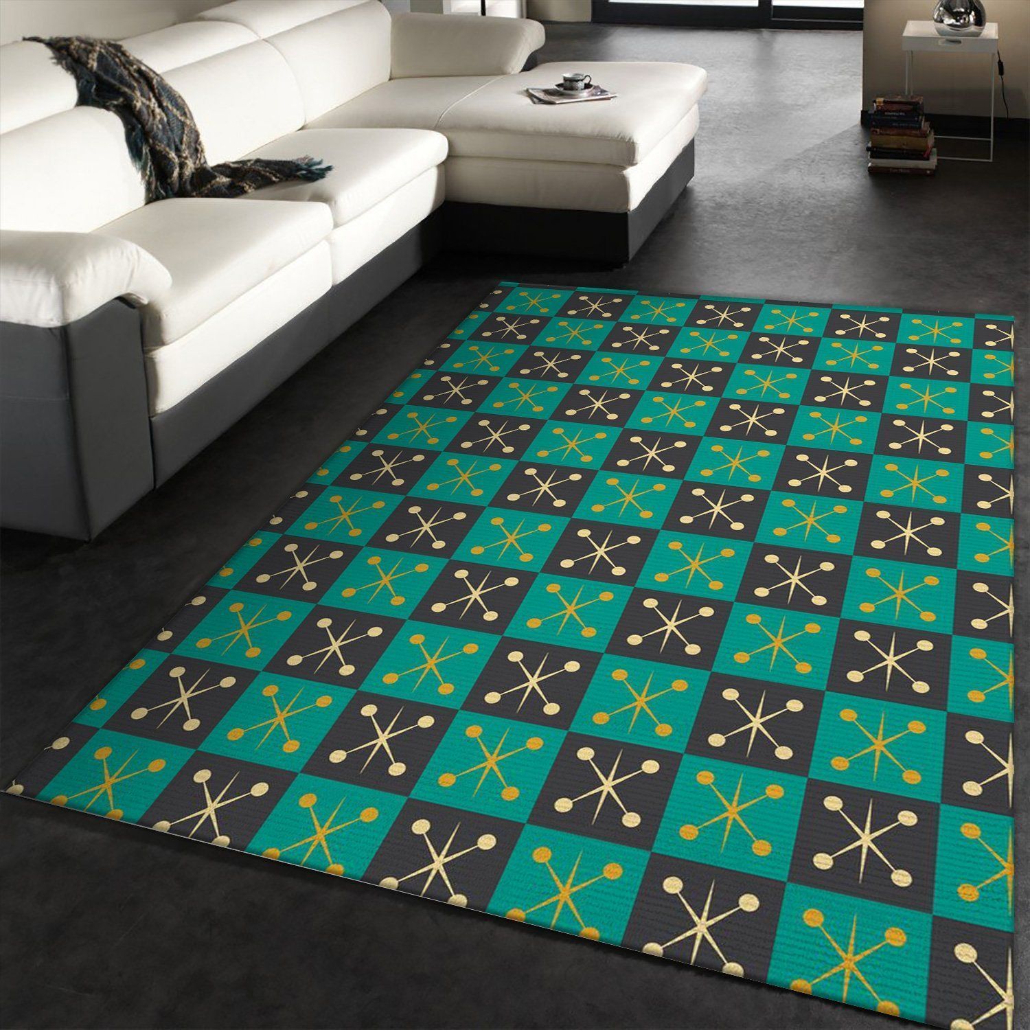 Midcentury Pattern 62 Area Rug Carpet, Living room and bedroom Rug, Home Decor Floor Decor - Indoor Outdoor Rugs