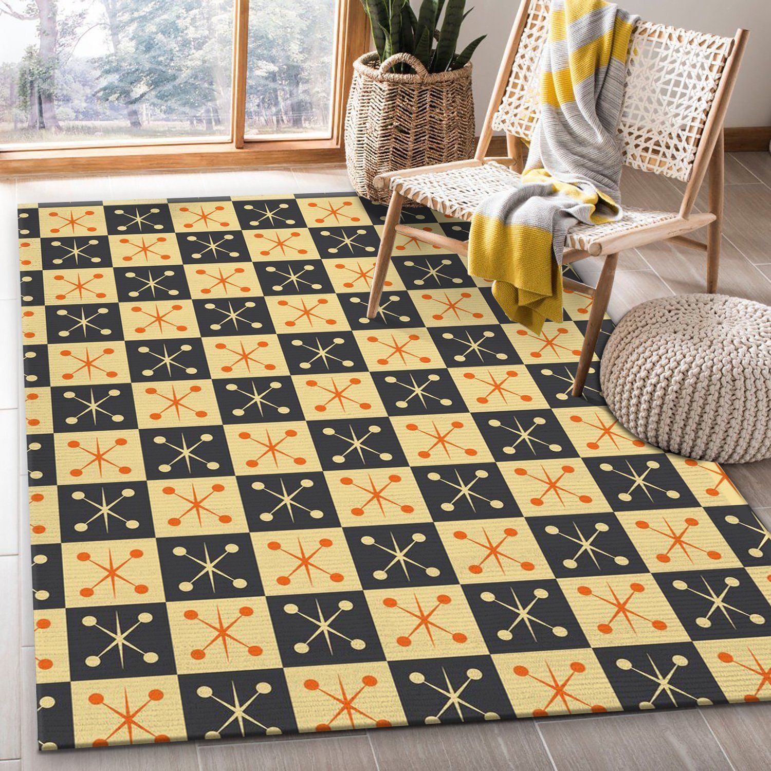 Midcentury Pattern 66 Area Rug