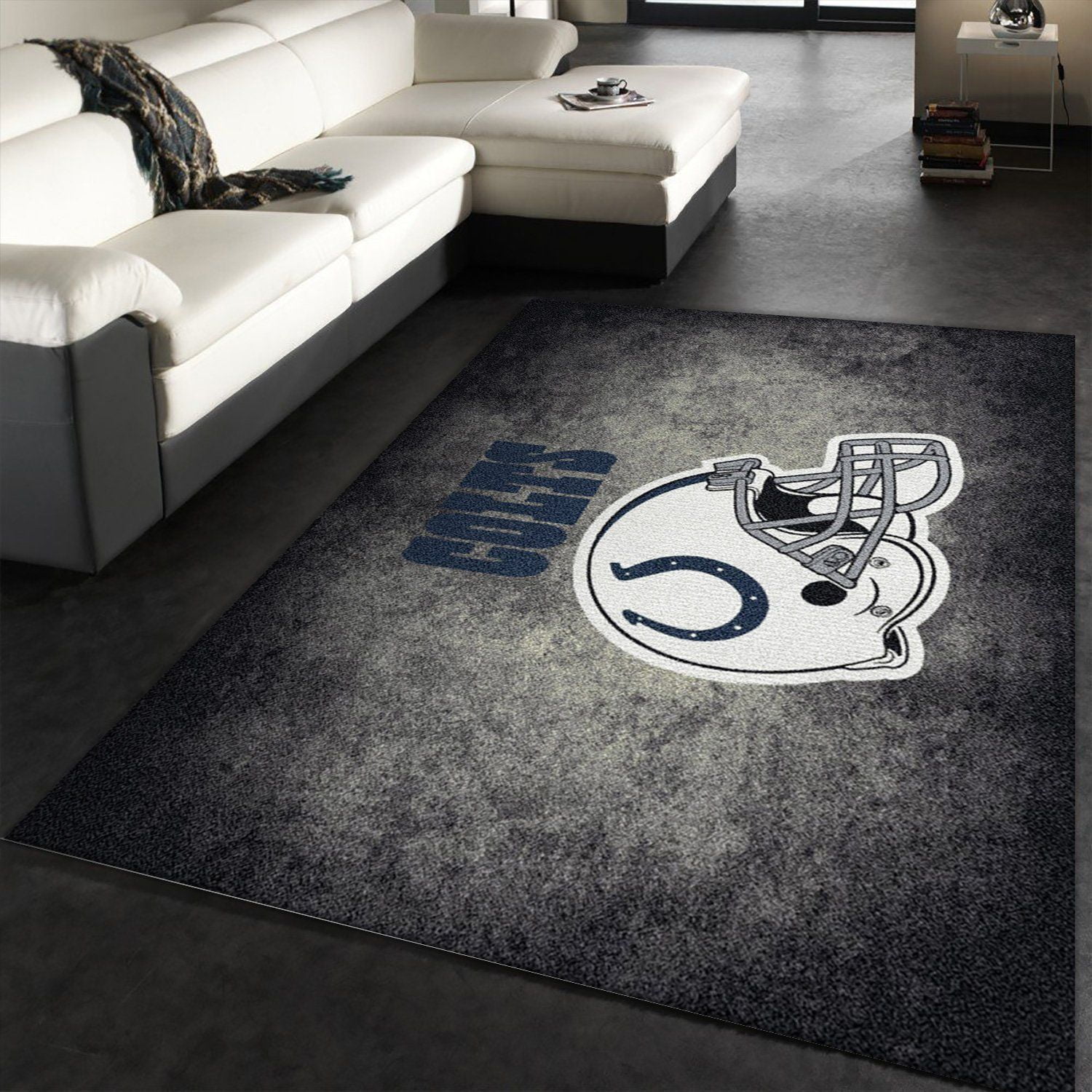 Milliken Nfl Distressed Helmet Indianapolis Colts Area Rug Area Rug