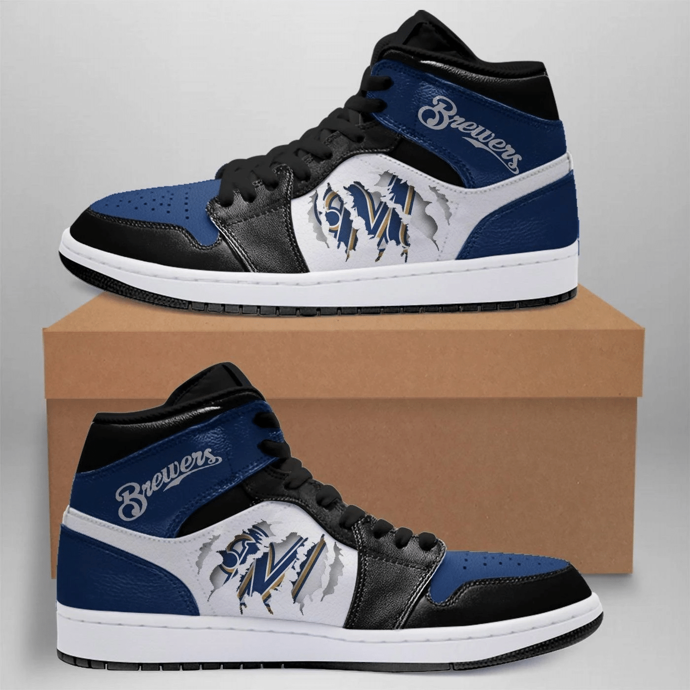 Milwaukee Brewers Air Jordan Outdoor 2021 Shoes Sport Sneakers