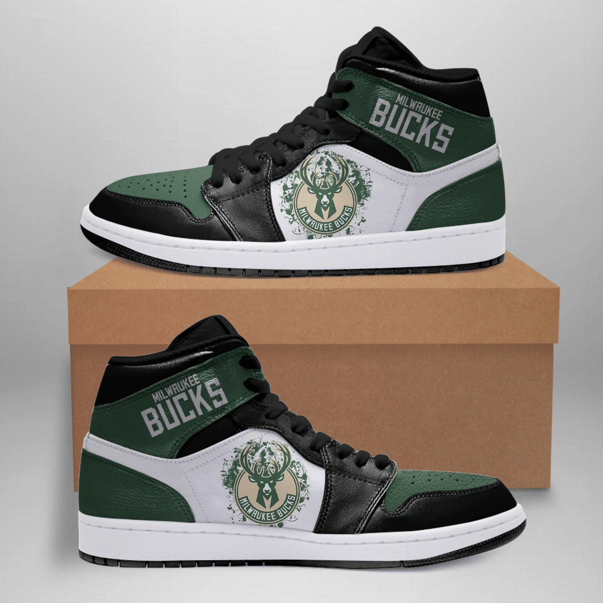 Milwaukee Bucks Air Jordan Nba Shoes Sport Sneakers