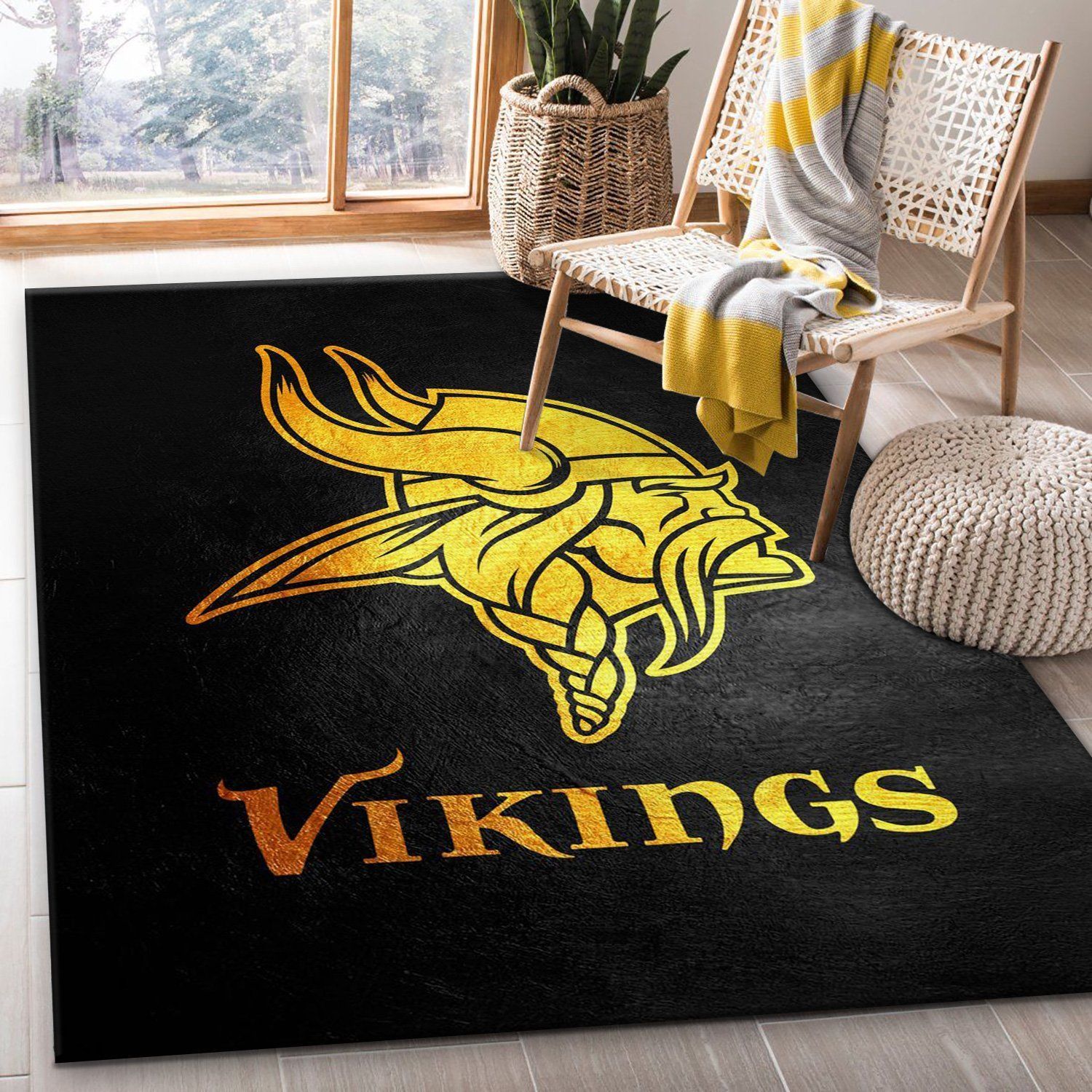 Minnesota Vikings NFL Area Rug, Living room and bedroom Rug, US Gift Decor - Indoor Outdoor Rugs