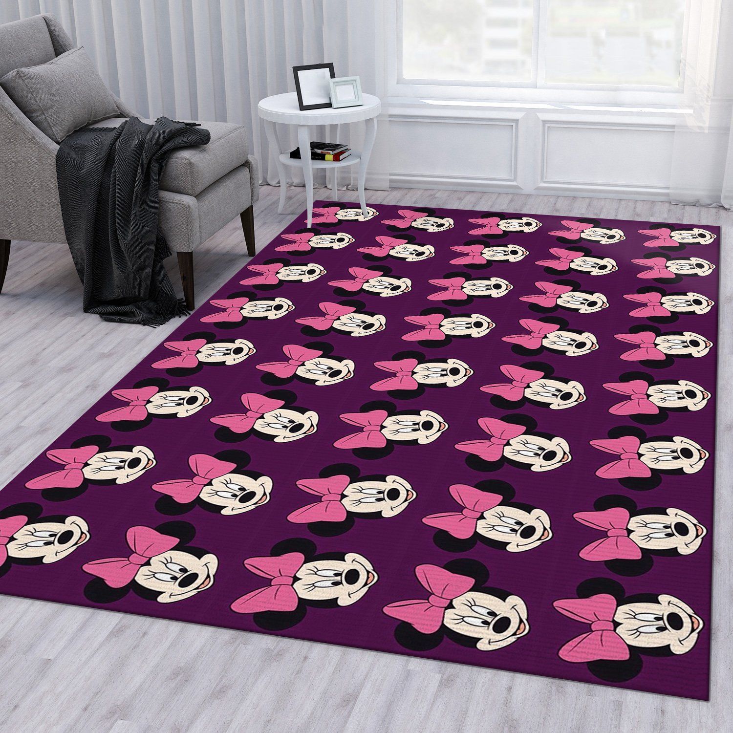 Minnie Mouse Ver5 Area Rug Living Room Rug US Gift Decor - Indoor Outdoor Rugs
