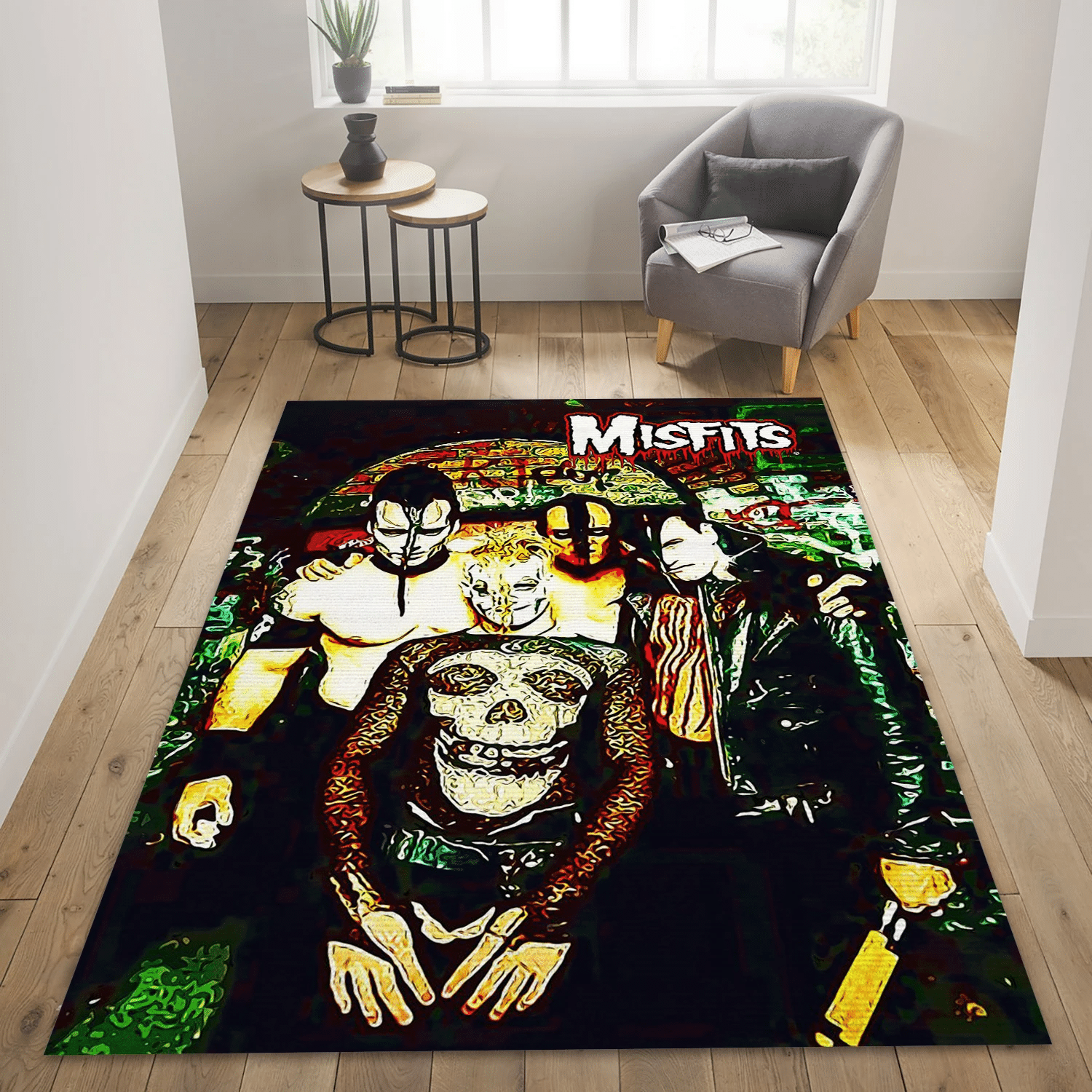 Misfits Punk Band Music Area Rug For Christmas