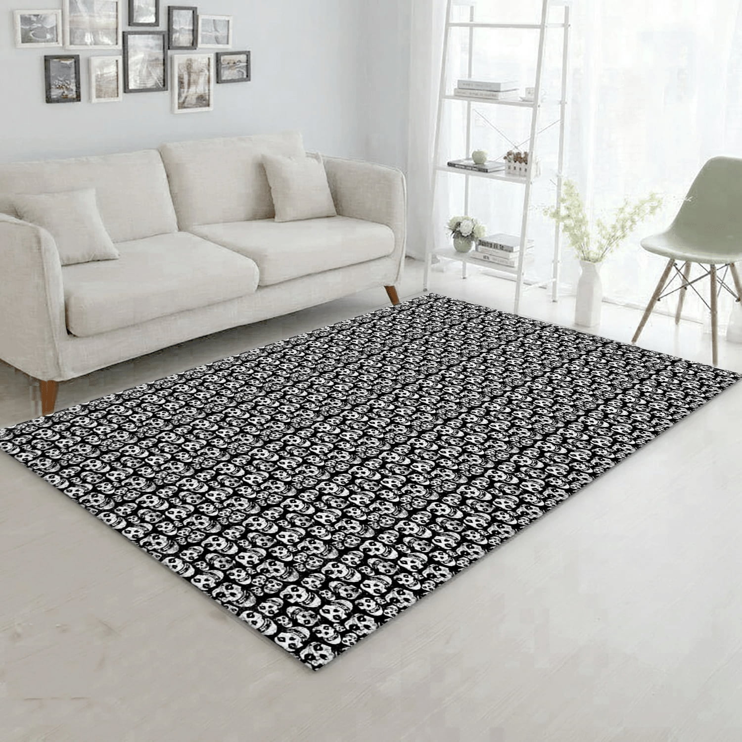 Mitfits Skull 2 Music Area Rug Carpet