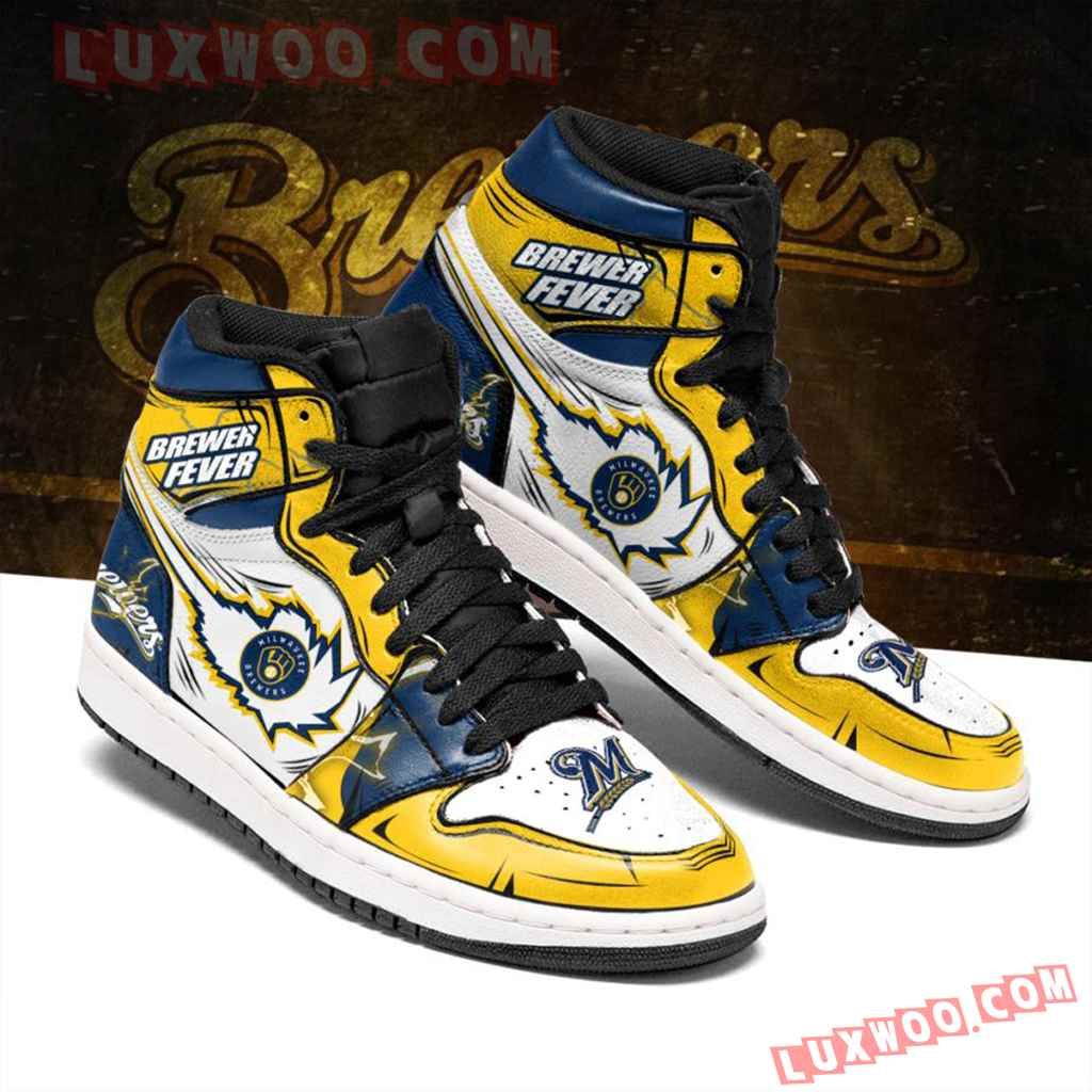 Mlb Milwaukee Brewers Air Jordan 1 Custom Shoes Sneaker V1