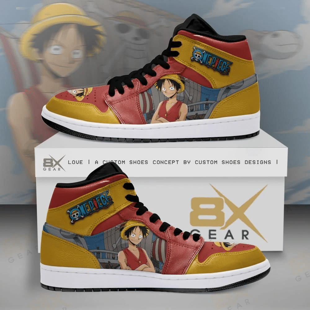 Monkey D Luffy High One Piece Anime Sneakers Air Jordan Shoes Sport Sneakers