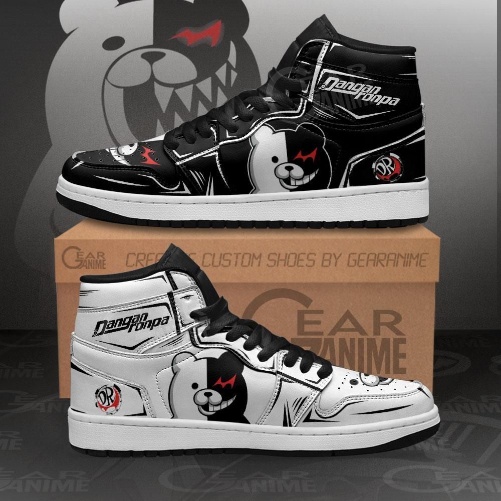 Monokuma Danganronpa Custom Anime Air Jordan Shoes Sport Sneakers