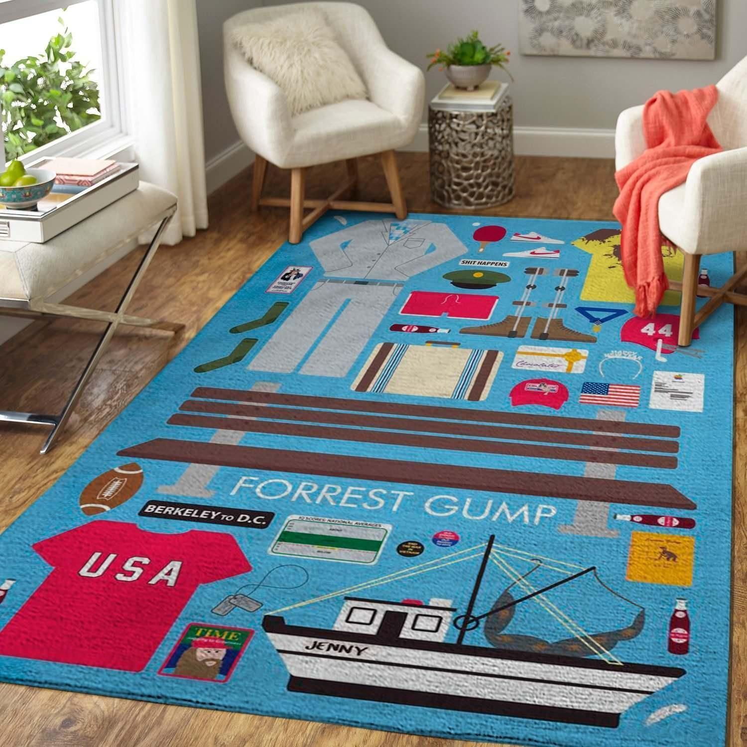 Movie Fans Forest Gump Area Rug Chrismas Gift - Indoor Outdoor Rugs