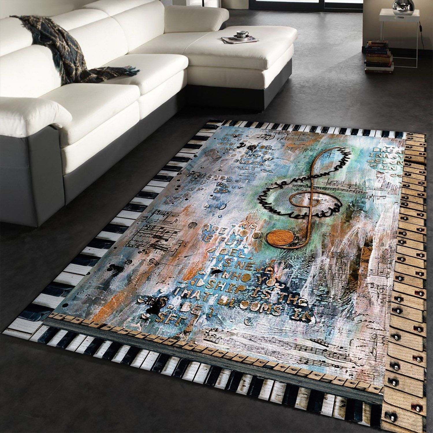 Music Note Rug Housewarming Gift Ideas - Indoor Outdoor Rugs