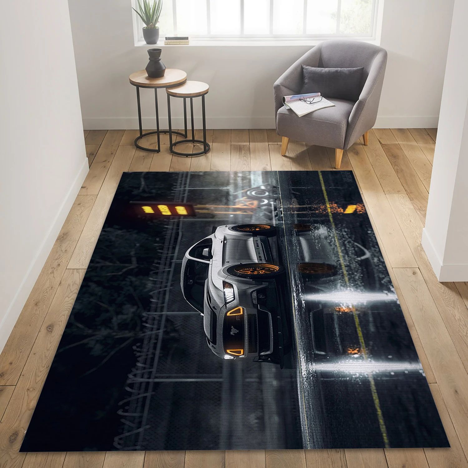 Mustang Power Video Game Reangle Rug