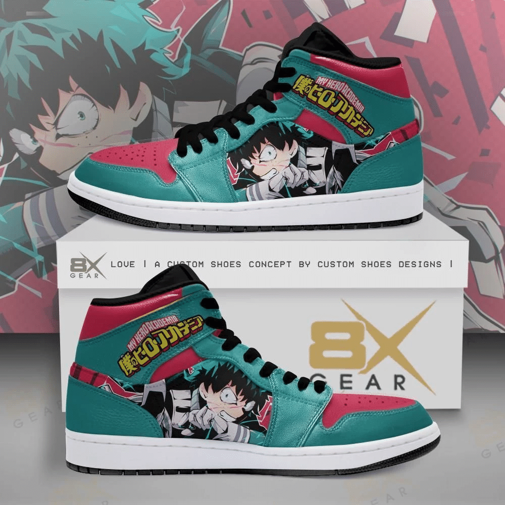 My Hero Academia Jordan Izuku Midoriya Attack For Fan Anime Air Jordan 2021 Shoes Sport Sneakers