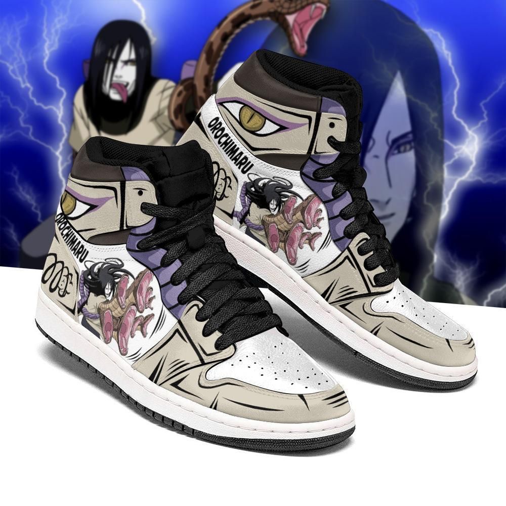 Naruto Orochimaru Symbols Costume Boots Naruto Anime Air Jordan Shoes Sport Sneakers