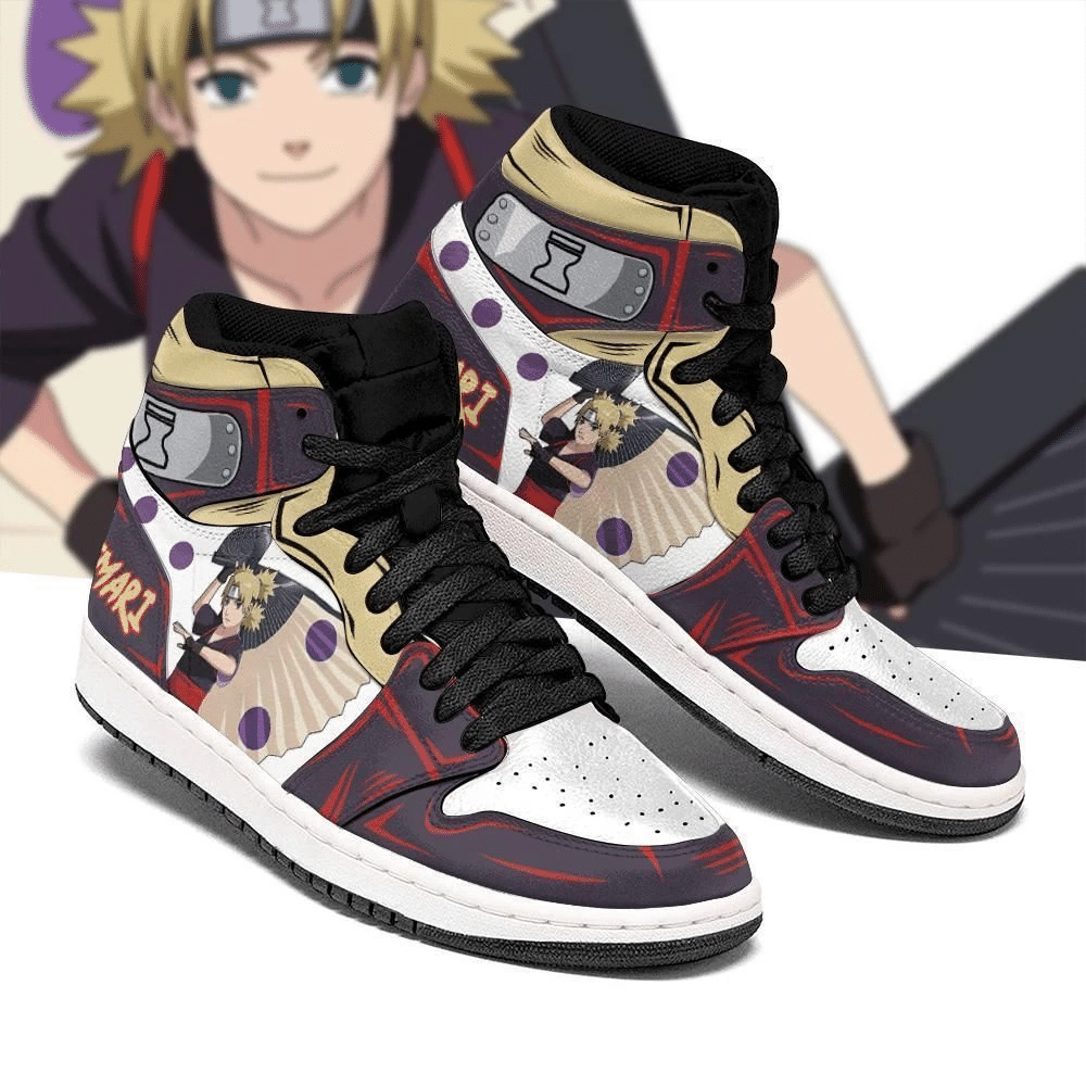 Naruto Temari Skill Costume Boots Naruto Anime Air Jordan Shoes Sport Sneakers