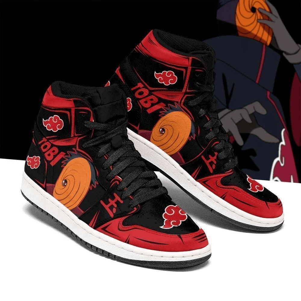 Naruto Tobi Symbol Costume Boots Naruto Anime Air Jordan Shoes Sport Sneakers