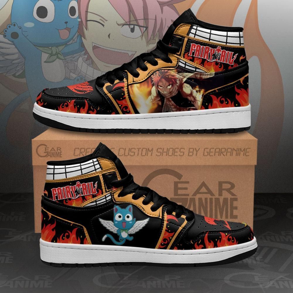 Natsu And Happy Fairy Tail Anime Mn11 Air Jordan Shoes Sport Sneakers